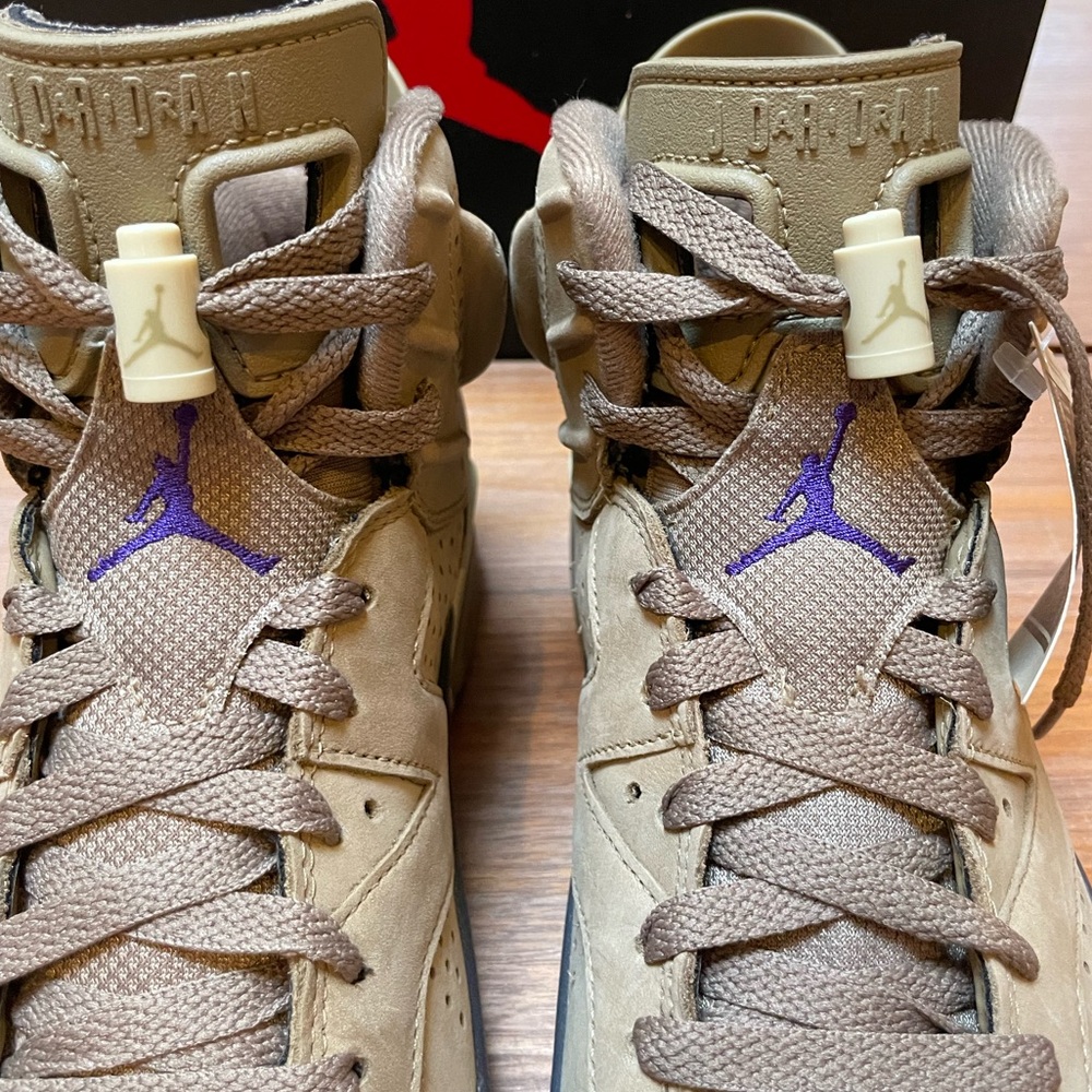 NEW IN BOX JORDAN WOMEN'S 6 RETRO GTX BROWN KELP / TEAM GOLD - SHADOW BROWN - Picture 7 of 16